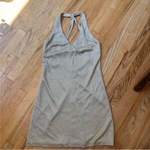 Laundry by Shelli Segal sparkly gold backless v neck dress size 4 EUC like new